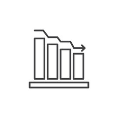 Attrition vector Icon in trendy flat style isolated on white background