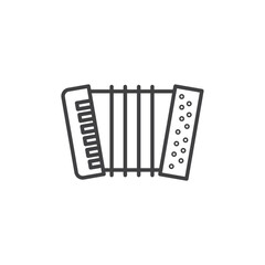 Accordion vector Icon in trendy flat style isolated on white background