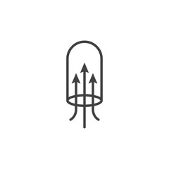 Air suction vector Icon in trendy flat style isolated on white background