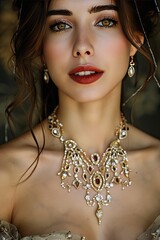 closeup portrait photo beautiful woman makeup fashion
