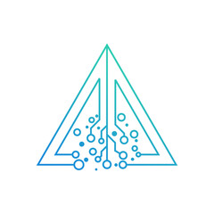 Digital Circuit Connection Technology  Logo Vector
