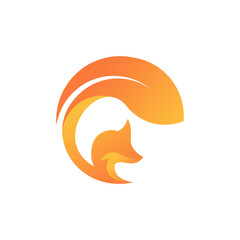 Elegant Fox Head Letter  Vector Logo