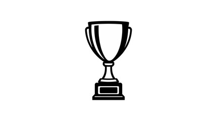 Elegant Black Trophy Award Winning Success Achievement Prize Champion Victory Competition Success Graphic Design Element Business Award Simple Minimalist Trophy Icon Award Ceremony Winning Celebration