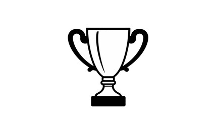 Elegant Black Trophy Cup Award Winning Success Achievement Prize Competition Victory Celebration Graphic Design Element Illustration Simple Minimalist Style Winner Tournament Championship Success Icon