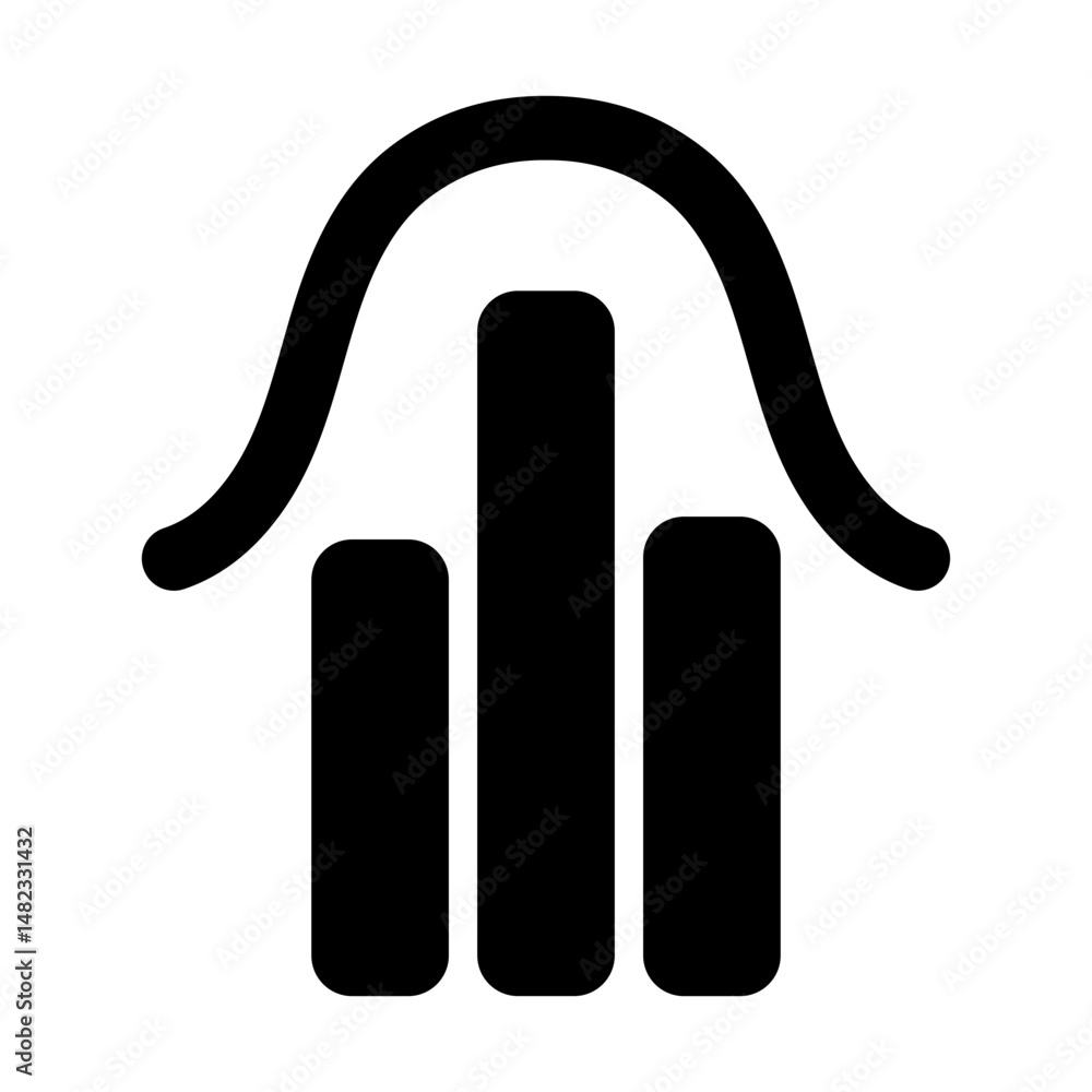 Poster histogram distribution icon