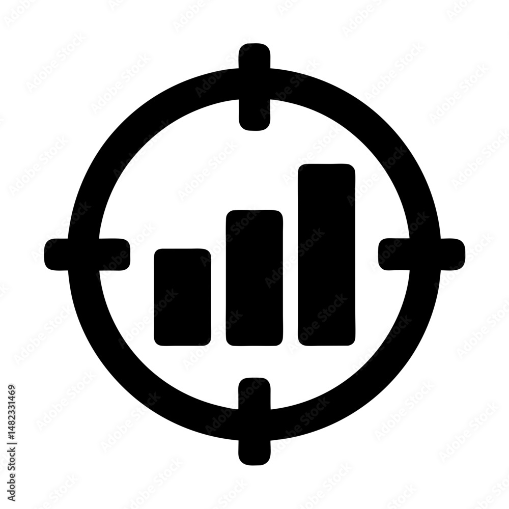 Poster kpi metrics dashboard icon