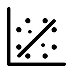 scatter plot correlation icon
