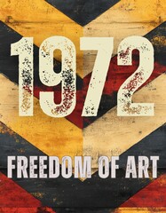 Freedom of speech typography with grunge effect on a vintage background