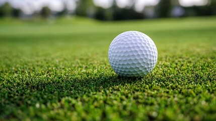 Obraz premium Golf ball on a green