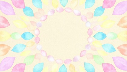 Colorful leaf patterns abstract art digital design creative space top view nature inspired