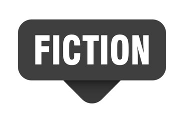 fiction sticker. fiction sign on transparent background