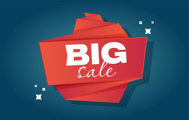 Vector flat sale banner template design