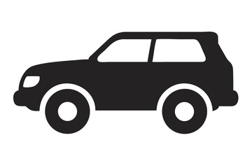 Obraz premium SUV Silhouette Illustration, Sport Utility Vehicle Outline, Off-Road Car Graphic, Automotive Design, Cut Out