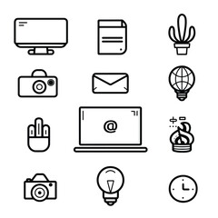 2D website web icon in line style Icons, Flat lay Icon