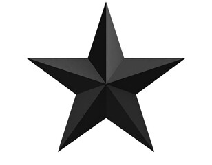 Obraz premium A simple black star vector graphic, on a transparent background,