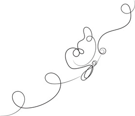 Abstract Butterfly Line Art Design Elegant Minimalist Single Line Drawing Illustration