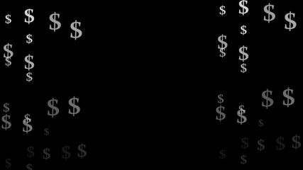 Dollar Sign Animation on Black Screen – 4K Money Symbol. - Powered by Adobe