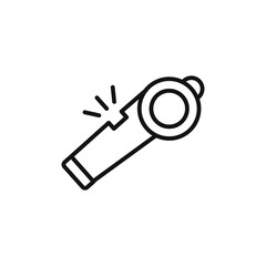 whistle icon on white background. Editable stroke.