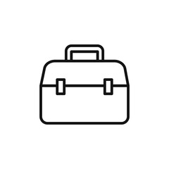toolbox icon on white background. Editable stroke.
