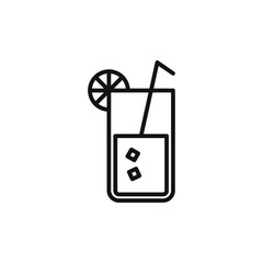 lemonade icon on white background. Editable stroke.