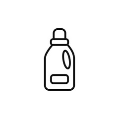 laundry detergent bottle icon on white background. Editable stroke.