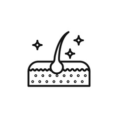hair care icon on white background. Editable stroke.