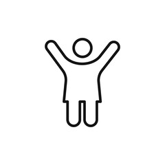 child icon on white background. Editable stroke.