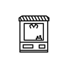 claw line icon on white background. Editable stroke.