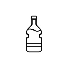 bottle icon on white background. Editable stroke.