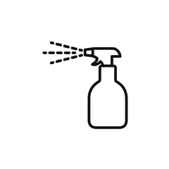 Spray Bottle icon on white background. Editable stroke.