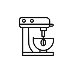 Stand Mixer icon on white background. Editable stroke.