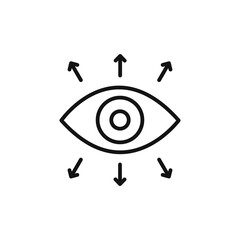 Shared Vision icon on white background. Editable stroke.