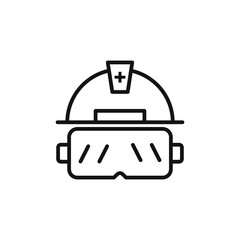 Safety icon on white background. Editable stroke.