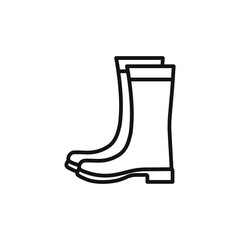 Rubber Boots icon on white background. Editable stroke.