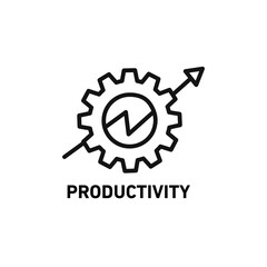 Productivity icon on white background. Editable stroke.