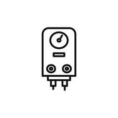Gas boiler icon on white background. Editable stroke.