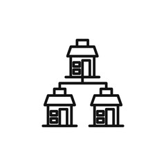 Franchise icon on white background. Editable stroke.