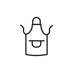 Apron icon on white background. Editable stroke.