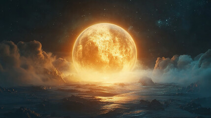 Global fintech innovation: digital diagram featuring a futuristic planet hologram