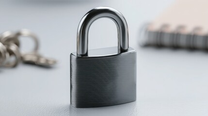 Fototapeta premium Quantum-fast asset lock icon concept showcase for secure capital transfer and financial investment security