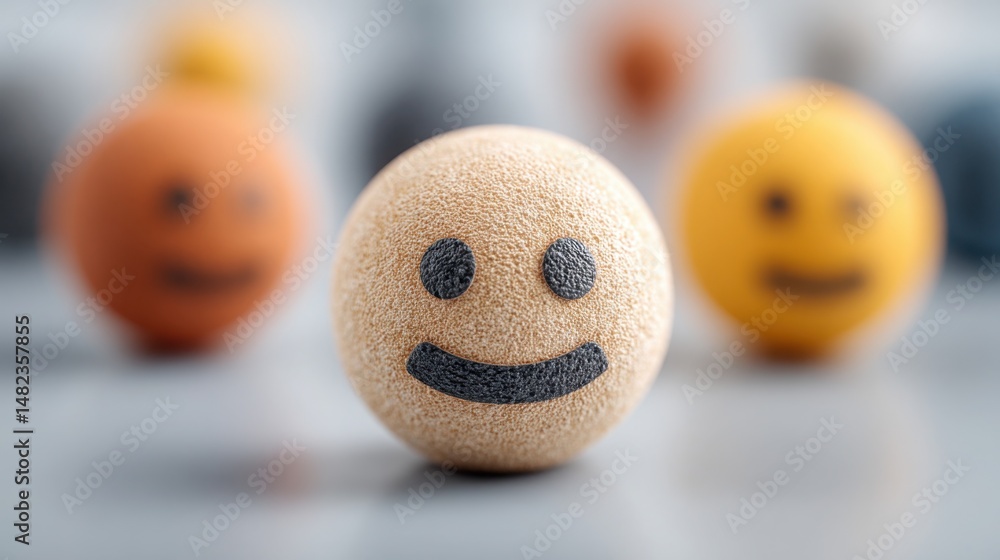 Poster real-time sentiment processor icon concept showing mood calibration and emotional intelligence in in