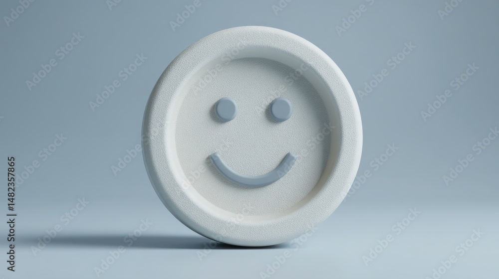 Poster real-time sentiment stabilizer icon concept illustrating emotion balancing and stability in digital 