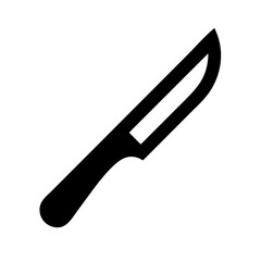 Fototapeta premium Carving knife icon, black silhouette, for culinary websites