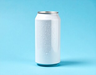 mockup for soda can packaging; blue themed
