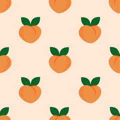 Seamless pattern with peaches for banners, cards, flyers, social media wallpapers, etc.