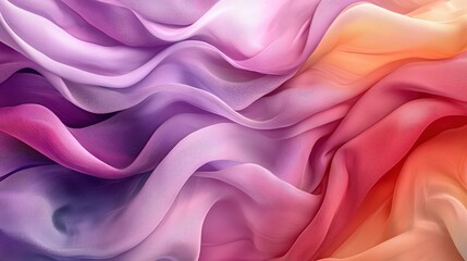 Obraz premium Flowing colorful fabric, smooth, rippling, elegant design