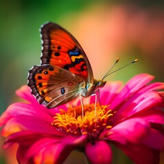 Obraz premium Butterfly on flower. (3)