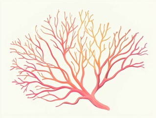 Naklejka premium Coral Branch Illustration