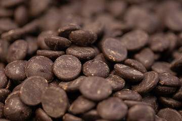 chocolate beans of the highest quality. natural chocolate background