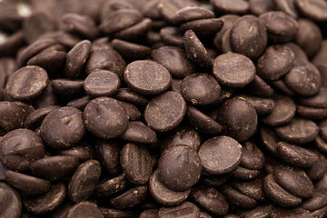 chocolate beans of the highest quality. natural chocolate background